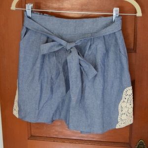 Chambray Shorts (NWOT)